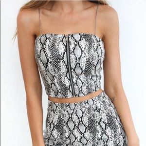 NWOT IAMGIA snake charmer crop top